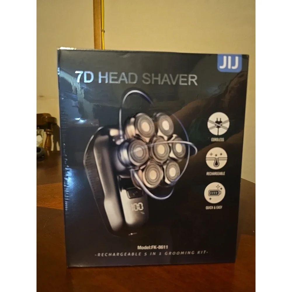 7D Head Shaver For Bald Men SHPAVVER 5 In 1 Grooming Kit New in Box‎